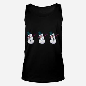 Chillin' With My Snowmies Christmas Snowmen Hanging Out Gift Unisex Tank Top | Crazezy