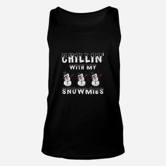 Chillin' With My Snowmies Unisex Tank Top | Crazezy