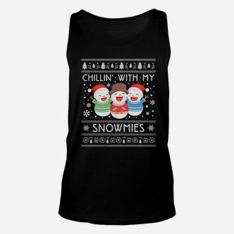 Chillin' With My Snowmies Unisex Tank Top - Monsterry UK