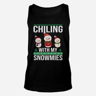 Chilling With My Snowmies Unisex Tank Top - Monsterry UK