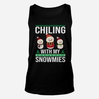 Chilling With My Snowmies Unisex Tank Top - Monsterry UK