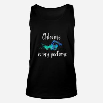 Chlorine Is My Perfume Swim Funny Swimmer Unisex Tank Top | Crazezy UK