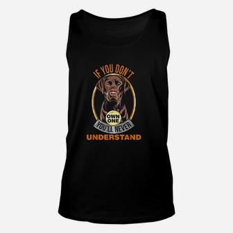 Chocolate Lab Lover Gifts Funny Chocolate Labrador Unisex Tank Top | Crazezy UK