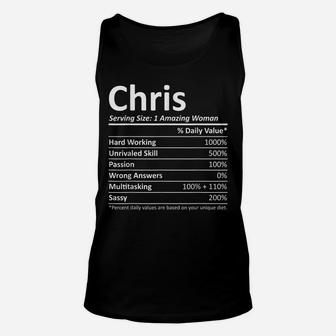 Chris Nutrition Personalized Name Funny Christmas Gift Idea Unisex Tank Top | Crazezy DE