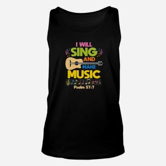 Christian Music Church Singer Guitar Jesus Rock Band Unisex Tank Top - Thegiftio UK
