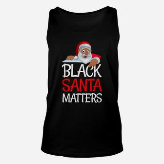 Christmas Black Lives Matter Santa African American Design Unisex Tank Top | Crazezy