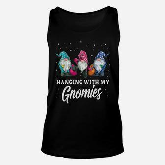Christmas Gifts Hanging With My Gnomies Funny Garden Gnome Unisex Tank Top | Crazezy CA
