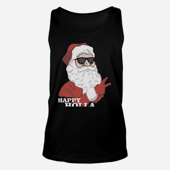 Christmas Happy Holla Days Santa Claus Unisex Tank Top | Crazezy