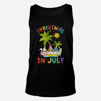 Christmas In July Gnome Xmas Summer Unisex Tank Top | Crazezy DE