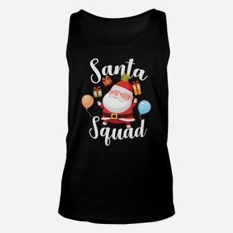 Christmas Matching Tees For Family Xmas Funny Santa Squad Unisex Tank Top | Crazezy UK