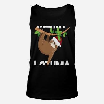 Christmas Merry Slothmas Sloth Animal Design Sweatshirt Unisex Tank Top | Crazezy