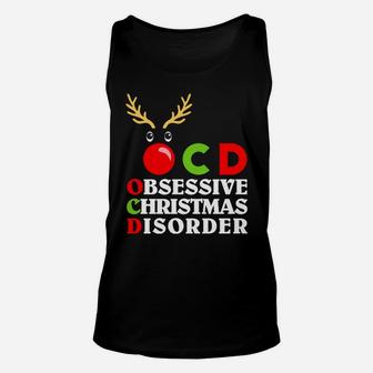 Christmas Obsessive Disorder Reindeer Design Sweatshirt Unisex Tank Top | Crazezy