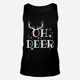 Christmas Oh Deer Funny Pun Parody Design Unisex Tank Top | Crazezy DE