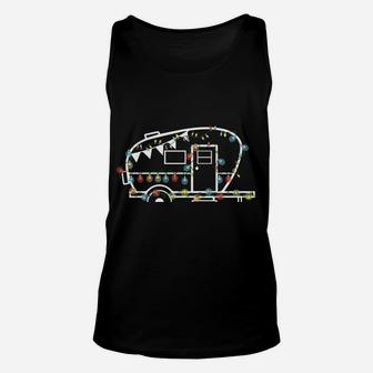 Christmas Ornaments Camper Decoration Funny Camping Lovers Unisex Tank Top | Crazezy AU