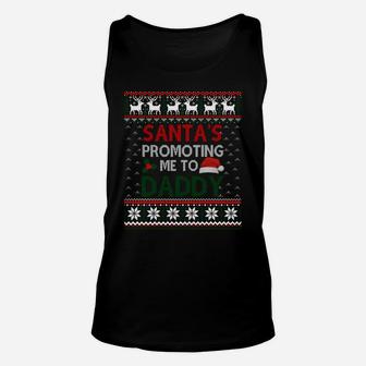 Christmas Pregnancy Announcement New Dad Gifts Ugly Sweater Sweatshirt Unisex Tank Top | Crazezy UK