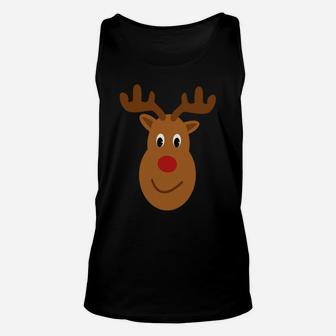 Christmas Red Nosed Reindeer Sweatshirt Unisex Tank Top | Crazezy DE