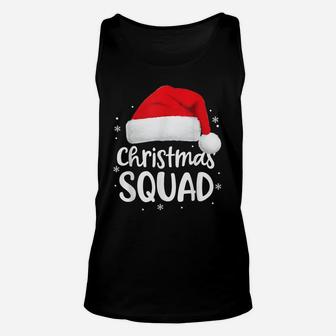 Christmas Squad Shirt Funny Santa Hat Family Matching Pajama Unisex Tank Top | Crazezy CA