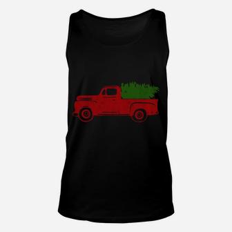 Christmas Tree Red Truck Funny Xmas Family Gift Sweatshirt Unisex Tank Top | Crazezy UK