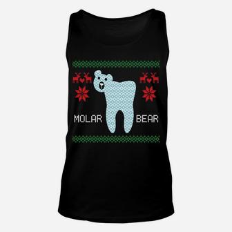 Christmas Ugly Sweater Molar Bear Dentist Design Sweatshirt Unisex Tank Top | Crazezy AU