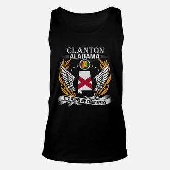 Clanton Alabama It Is Where My Story Begins Unisex Tank Top - Thegiftio UK