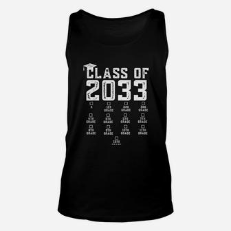 Class Of 2033 Grow With Me Shirt With Space For Checkmarks Unisex Tank Top | Crazezy AU
