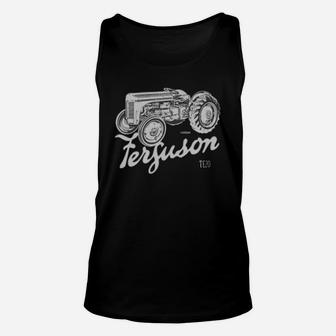 Classic Ferguson Te20 Script And Illustration Unisex Tank Top - Thegiftio UK