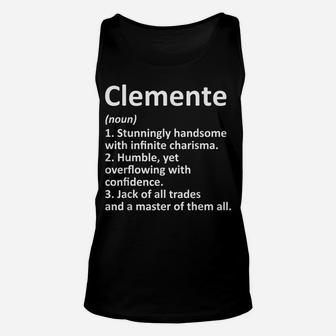Clemente Definition Personalized Name Funny Birthday Gift Unisex Tank Top | Crazezy