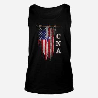 Cna American Flag Usa Flag 1 Cna Cna Unisex Tank Top | Crazezy