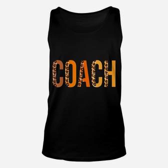 Coach Leopard Squad Cute Fall Autumn Lovers Thanksgiving Unisex Tank Top | Crazezy