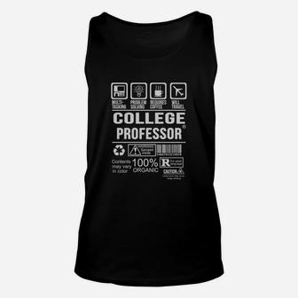 College Professor Unisex Tank Top - Thegiftio
