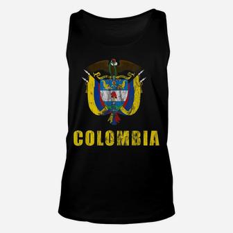 Colombia Gifts Soccer Cup Columbian Jersey Blue Unisex Tank Top | Crazezy