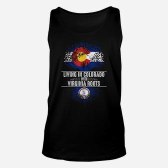 Colorado Home Virginia Roots State Tree Flag Love Gift Unisex Tank Top | Crazezy