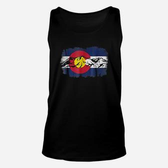 Colorado Mountain Love Colorado Flag Unisex Tank Top - Thegiftio