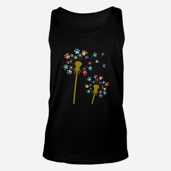 Colored Dog Paw Unisex Tank Top | Crazezy CA