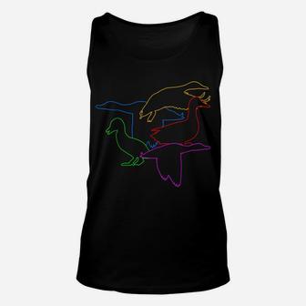 Colored Duck Goose Geese Lovers T Shirt Hunting Hunters Gift Unisex Tank Top | Crazezy UK