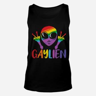 Colorful Alien Gay Lgbtq Community Unisex Tank Top - Monsterry