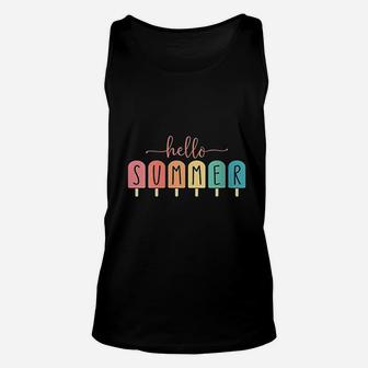 Colorful Hello Summer Unisex Tank Top | Crazezy CA
