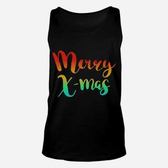Colorful Xmas Unisex Tank Top - Monsterry UK