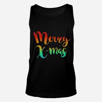 Colorful Xmas Unisex Tank Top - Monsterry CA