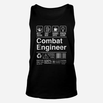 Combat Engineer Product Label Unisex Tank Top | Crazezy
