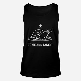 Come And Take It Thanksgiving Turkey Unisex Tank Top | Crazezy DE