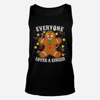 Cookie Lovers Christmas Gift Everyone Loves A Ginger Unisex Tank Top | Crazezy