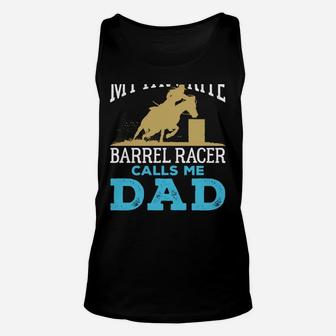 Cool Barrel Racing Dad Horse Funny Rodeo Sport Unisex Tank Top | Crazezy