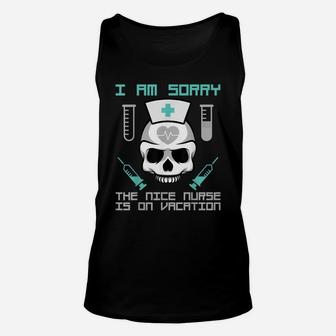Cool Funny Heart Pulse I'm Sorry Vacation Nice Nurse T-Shirt Unisex Tank Top | Crazezy