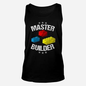 Cool Master Builder Funny Building Blocks Gift Men Women Unisex Tank Top | Crazezy AU