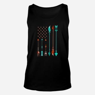 Cool Native American Flag Pride Usa Funny Patriotic Us Gift Unisex Tank Top | Crazezy