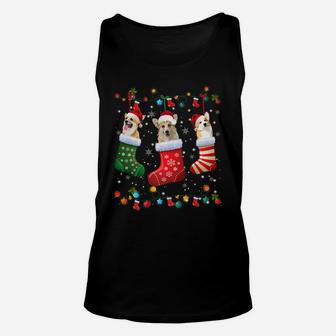 Corgi Christmas Socks Funny Xmas Pajama Dog Lover Gift Unisex Tank Top | Crazezy