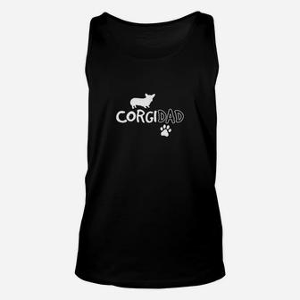 Corgi Dad Funny Cute Dog Pet Owner Adopt Rescue Gift Unisex Tank Top | Crazezy