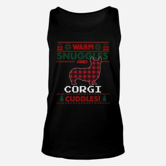 Corgi Dog Christmas Pajama Xmas Shirt Ugly Christmas Sweater Sweatshirt Unisex Tank Top | Crazezy