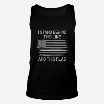 Corrections Officer Betsy Ross Flag Patriotic Thin Grey Line Unisex Tank Top - Thegiftio